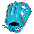 GPSF-72D Pro Select FP, Premium Outfielder Fastpitch Glove, 12.5", Deep Pocket, H Web, Sky Blue, QuickTab Adjust back of wrist