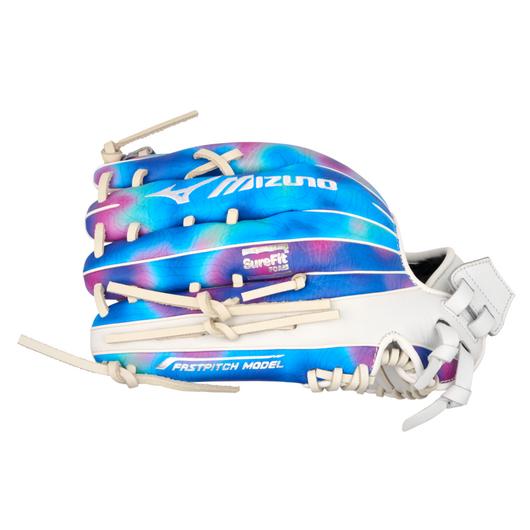 GMVPF-60MP MVP Prime M-Print, Utility Softball Glove, 12.5", H Web, Psychedelic Pattern, BioSoft Leather, Center Pocket Design, Print on Full grain leather, QuickTab Adjust back of wrist