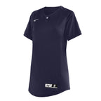 Youth Girl's NXT 1-Button Short Sleeve Softball Jersey