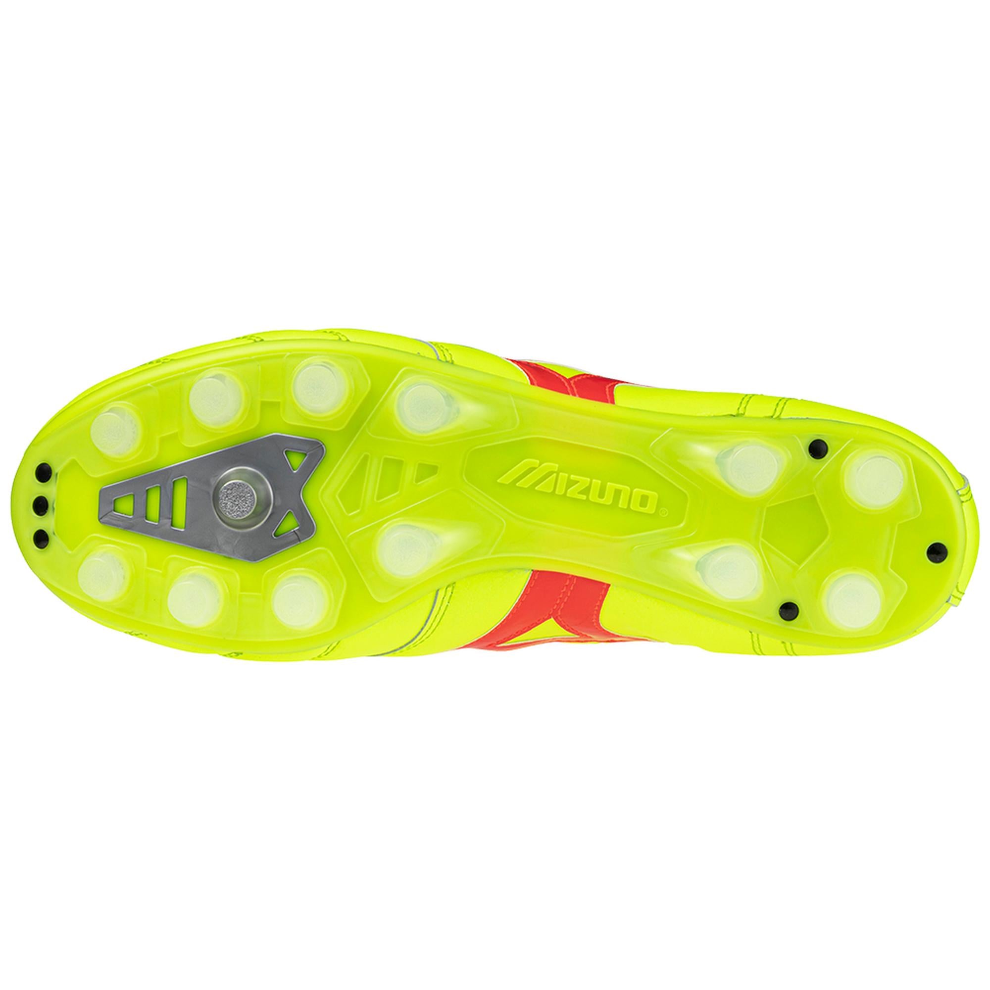 Morelia II FG Firm Ground Made in Japan Soccer Cleat, Safety Yellow/Fiery Coral