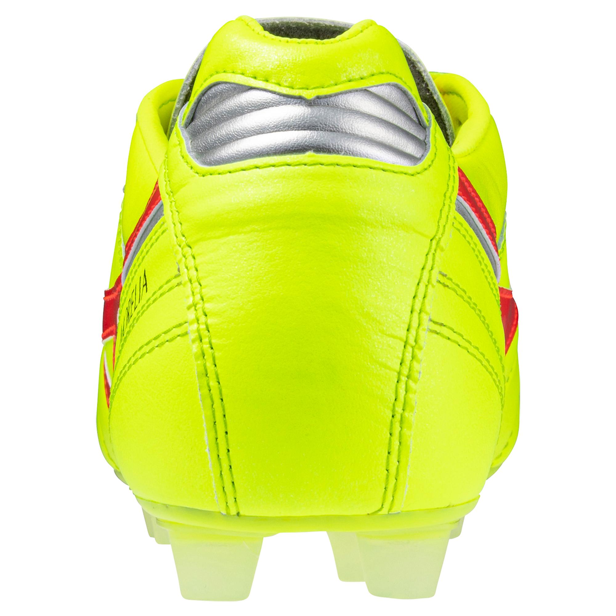 Morelia II FG Firm Ground Made in Japan Soccer Cleat, Safety Yellow/Fiery Coral