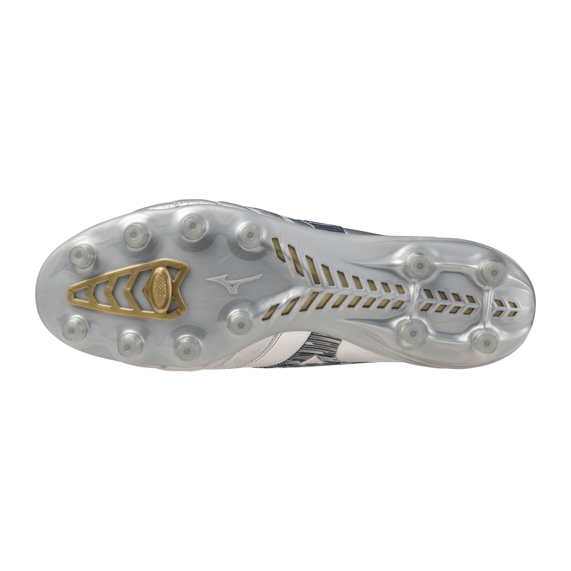 Morelia Neo IV FG Firm Ground Made in Japan KL Soccer Cleat, Platinum Silver