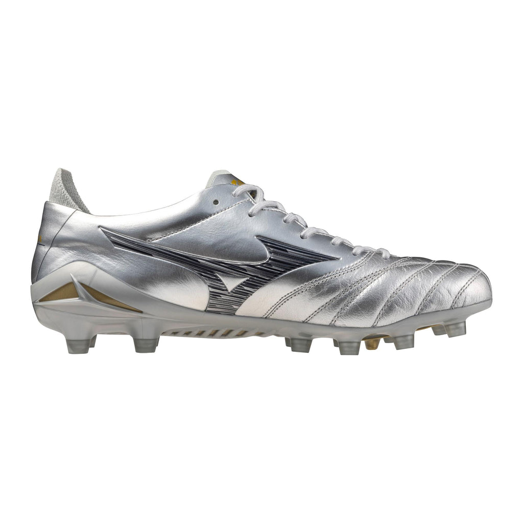 Morelia Neo IV FG Firm Ground Made in Japan KL Soccer Cleat, Platinum Silver
