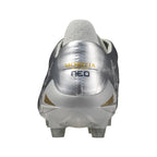Morelia Neo IV FG Firm Ground Made in Japan KL Soccer Cleat, Platinum Silver