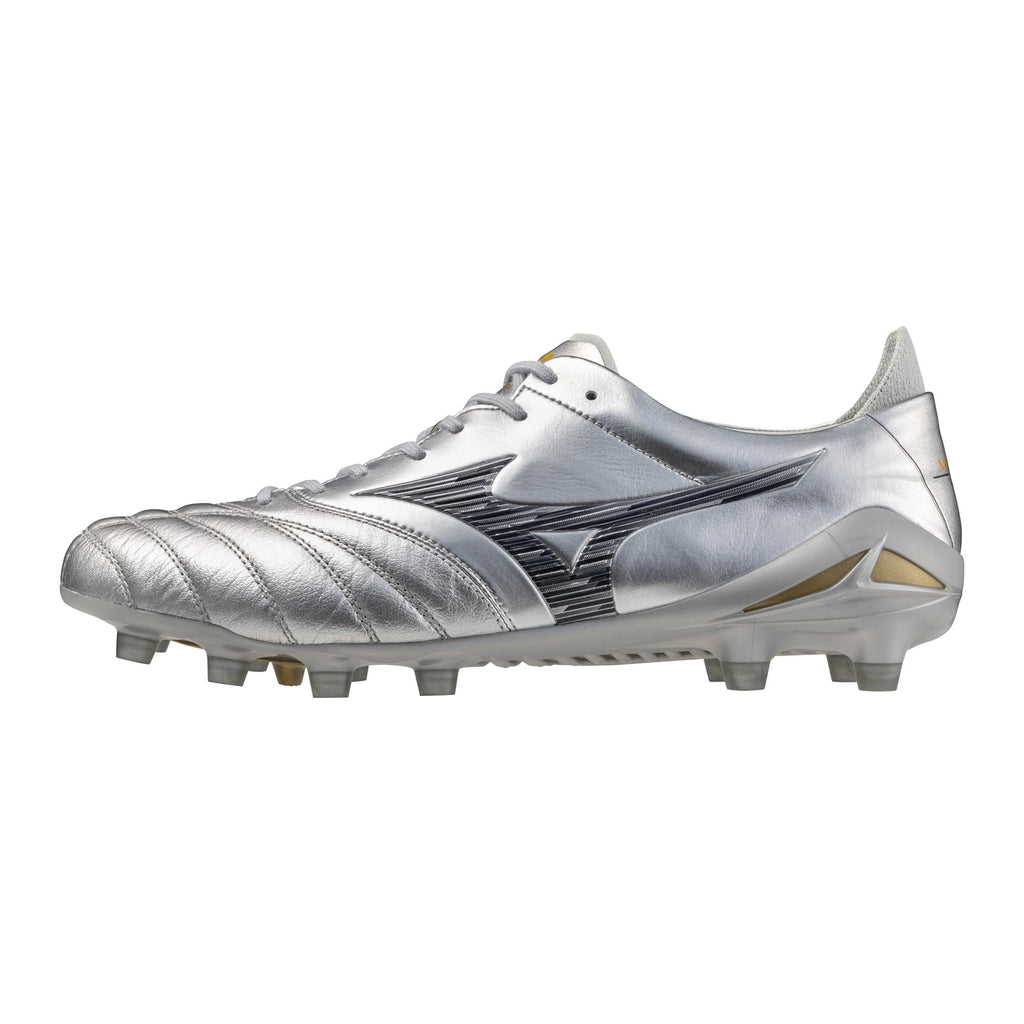 Morelia Neo IV FG Firm Ground Made in Japan KL Soccer Cleat, Platinum Silver