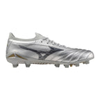 Morelia Neo IV Beta FG Firm Ground Made in Japan KL Soccer Cleat, Platinum Silver