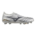 Morelia Neo IV Beta FG Firm Ground Made in Japan KL Soccer Cleat, Platinum Silver