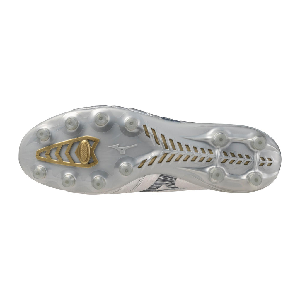 Morelia Neo IV Elite FG Firm Ground KL Soccer Cleat, Platinum Silver