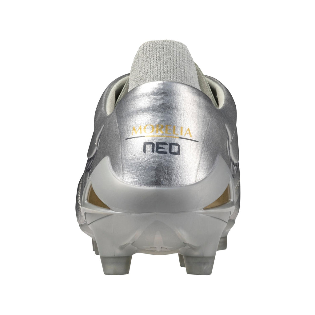 Morelia Neo IV Elite FG Firm Ground KL Soccer Cleat, Platinum Silver