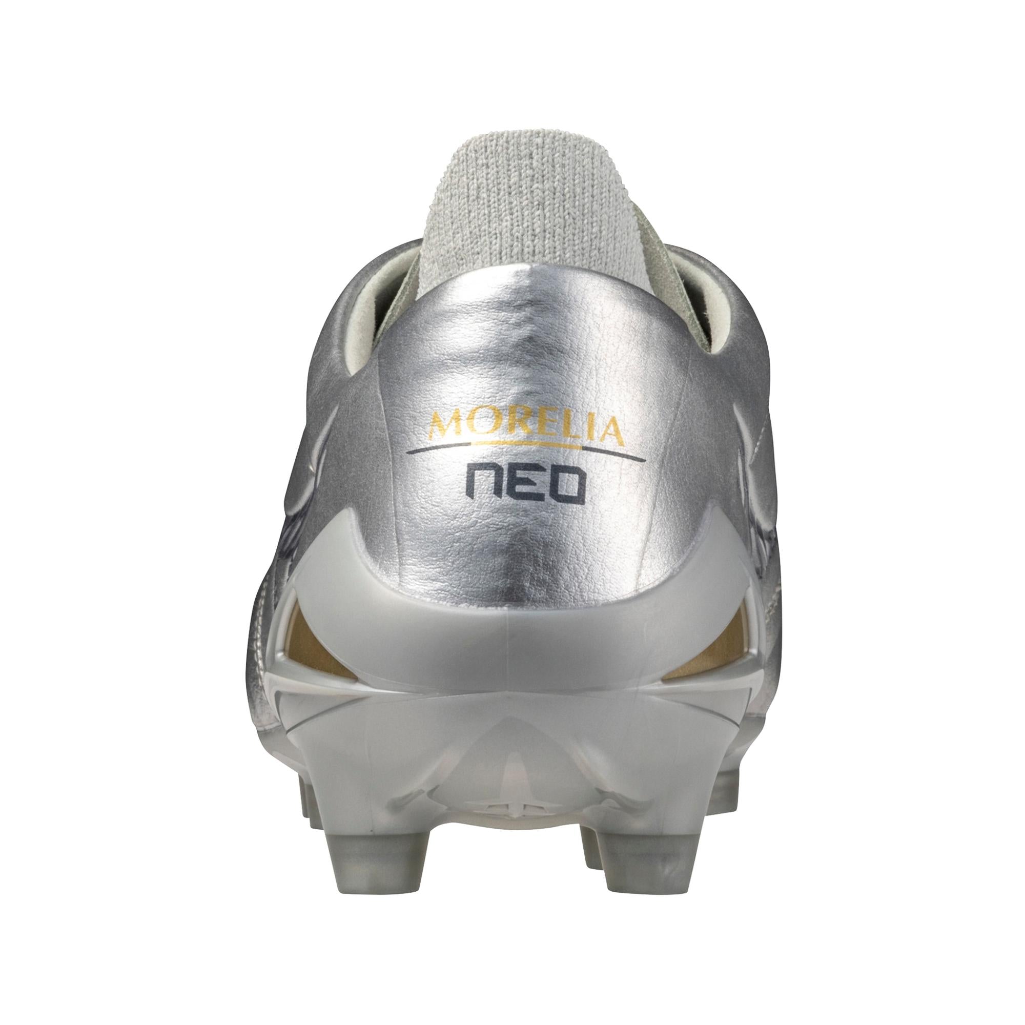 Morelia Neo IV Elite FG Firm Ground KL Soccer Cleat, Platinum Silver