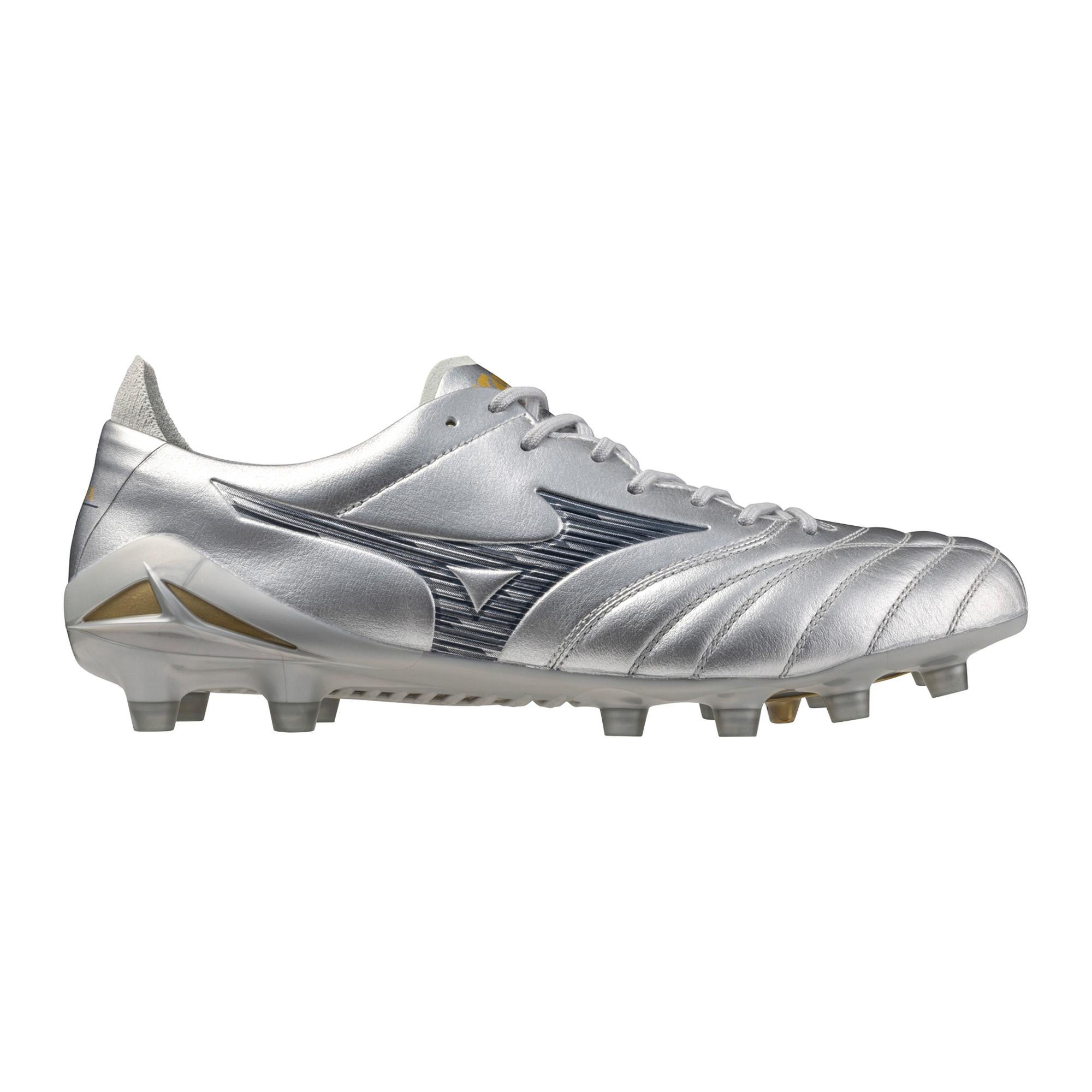 Morelia Neo IV Elite FG Firm Ground KL Soccer Cleat, Platinum Silver