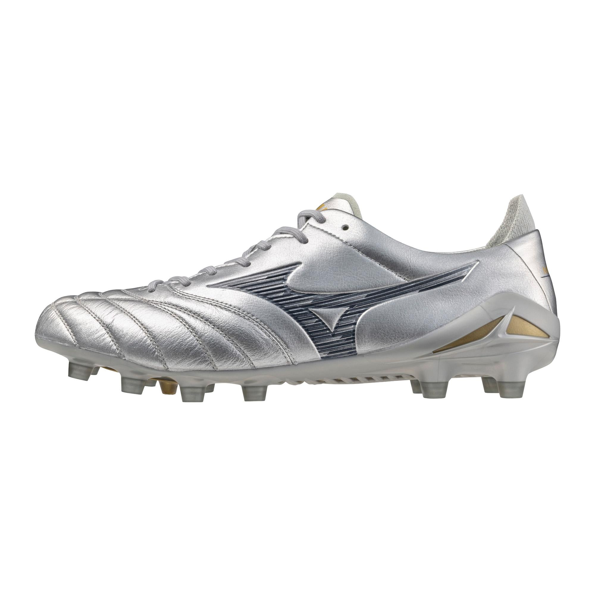Morelia Neo IV Elite FG Firm Ground KL Soccer Cleat, Platinum Silver