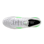 Morelia Neo IV Beta Elite FG Firm Ground KL Soccer Cleat, White/Neon Green