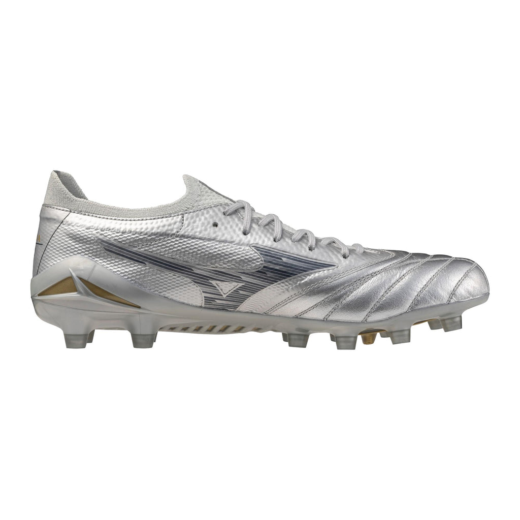 Morelia Neo IV Beta Elite FG Firm Ground KL Soccer Cleat, Platinum Silver