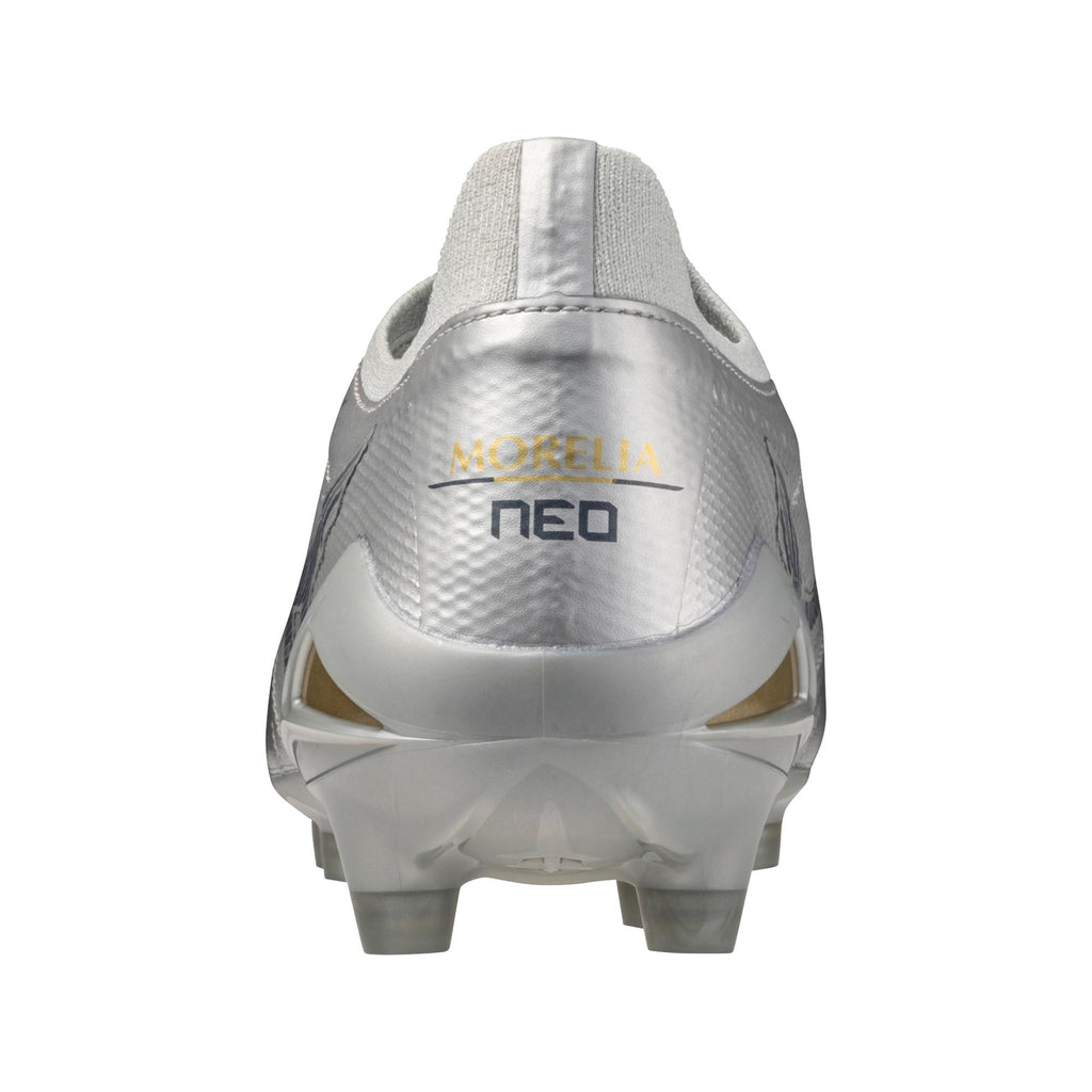 Morelia Neo IV Beta Elite FG Firm Ground KL Soccer Cleat, Platinum Silver