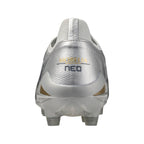 Morelia Neo IV Beta Elite FG Firm Ground KL Soccer Cleat, Platinum Silver