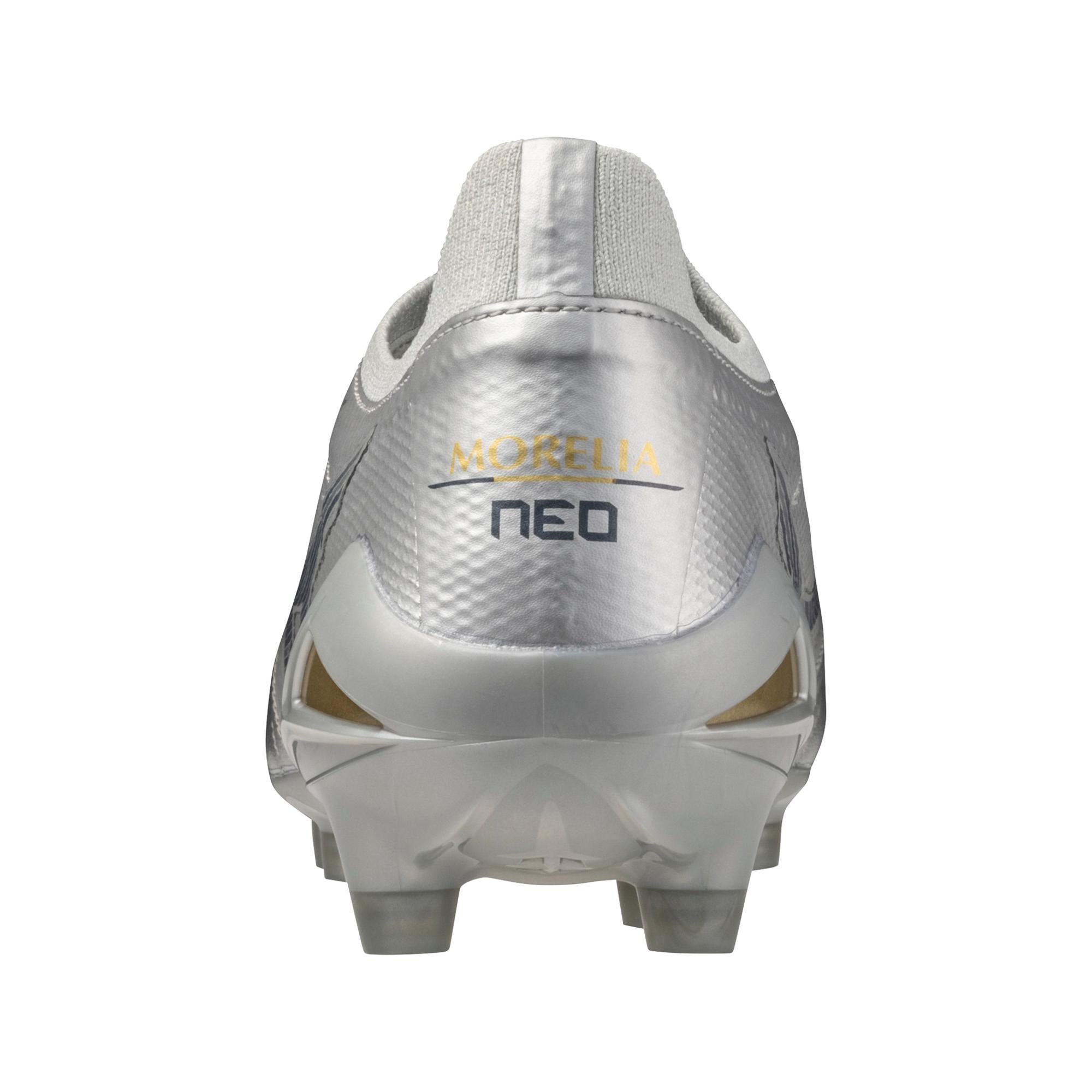 Morelia Neo IV Beta Elite FG Firm Ground KL Soccer Cleat, Platinum Silver