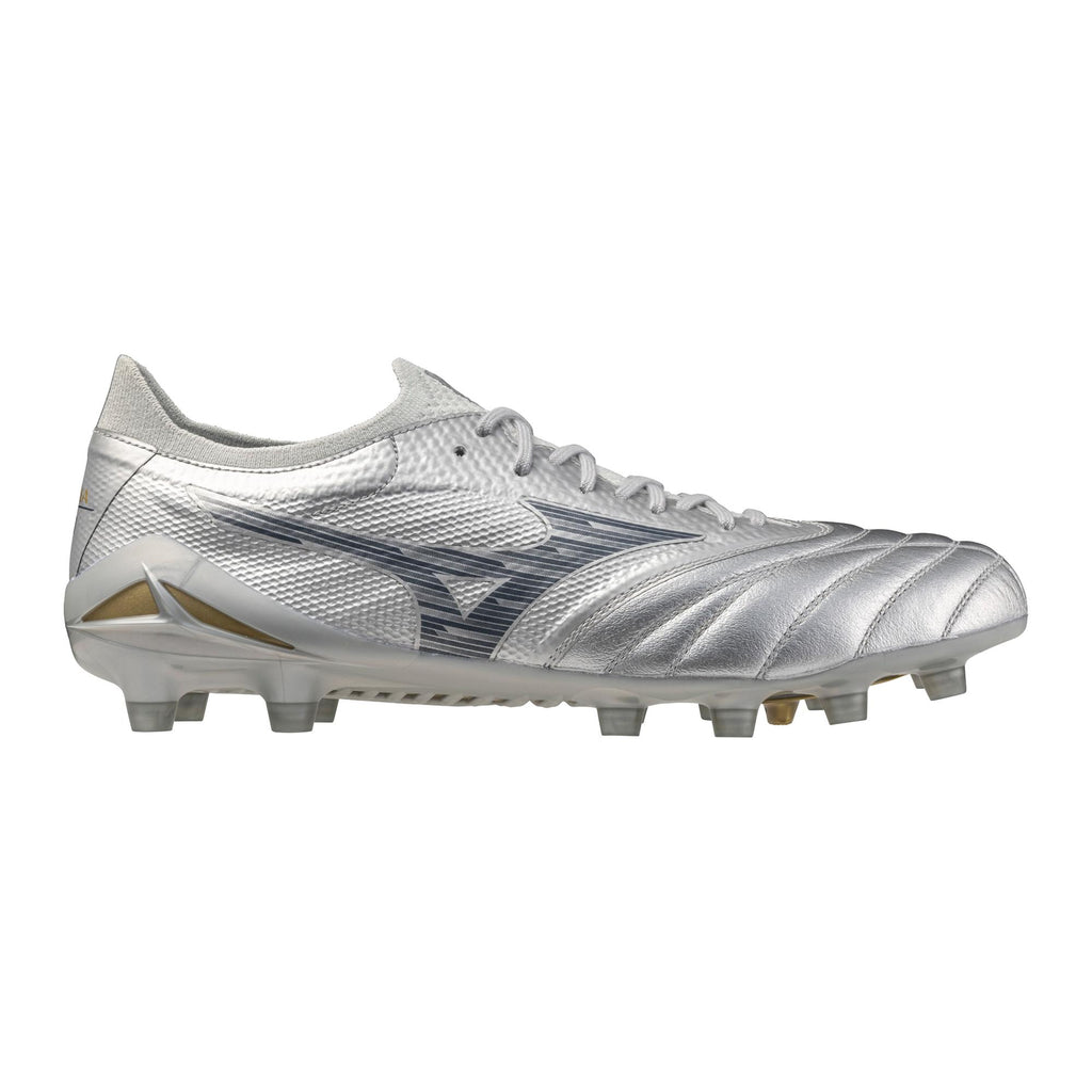 Morelia Neo IV Beta Elite FG Firm Ground KL Soccer Cleat, Platinum Silver
