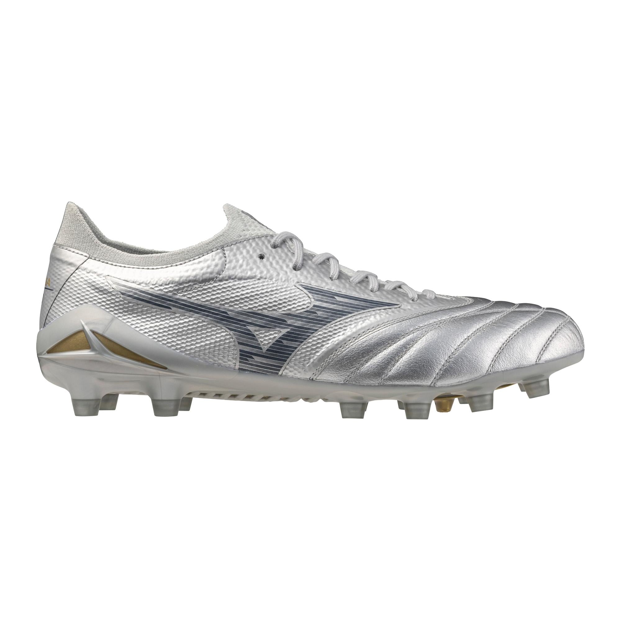 Morelia Neo IV Beta Elite FG Firm Ground KL Soccer Cleat, Platinum Silver