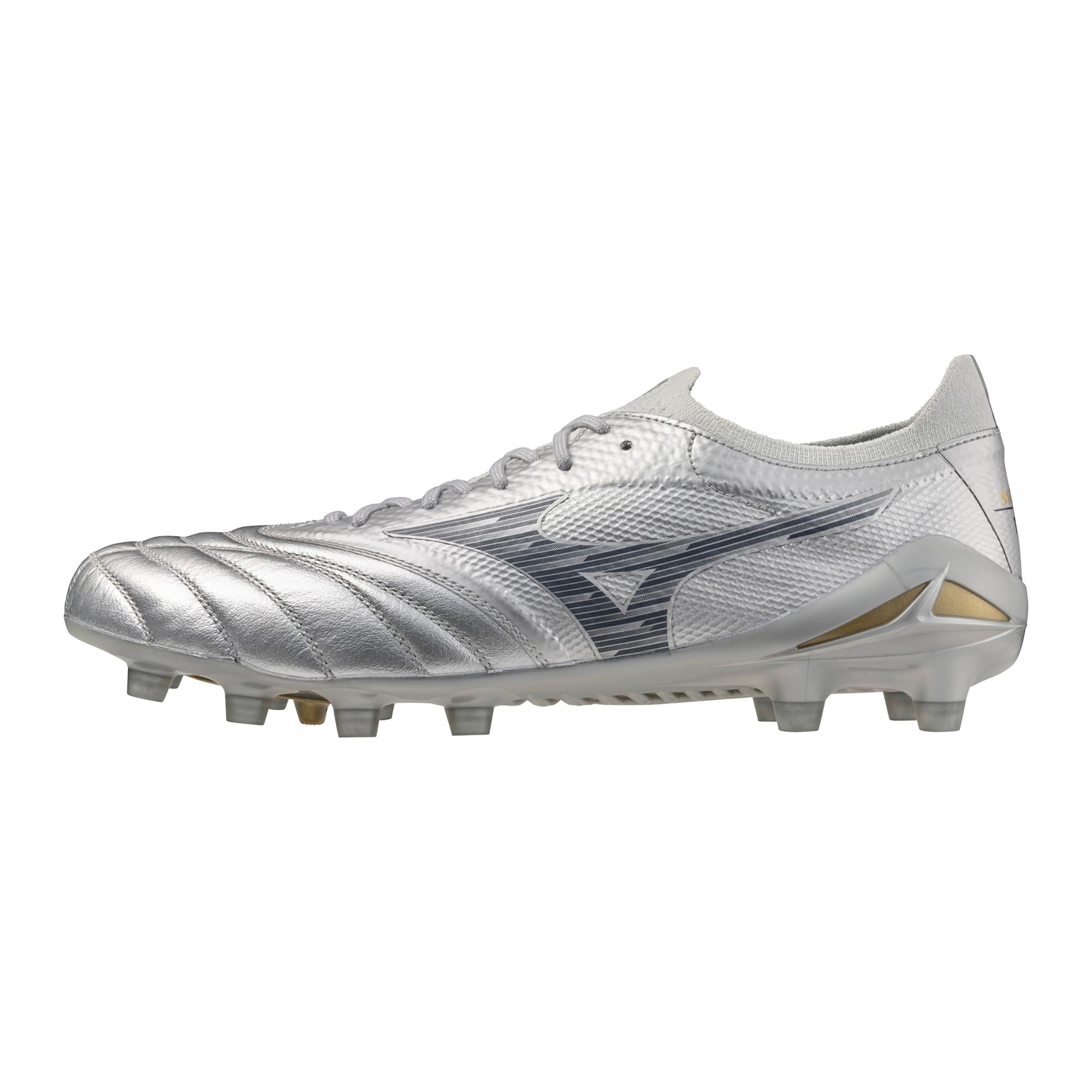Morelia Neo IV Beta Elite FG Firm Ground KL Soccer Cleat, Platinum Silver