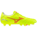 Morelia Neo IV Pro FG Firm Ground KL Soccer Cleat, Safety Yellow/Fiery Coral