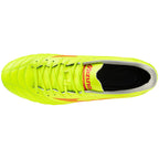 Morelia Neo IV Pro FG Firm Ground KL Soccer Cleat, Safety Yellow/Fiery Coral