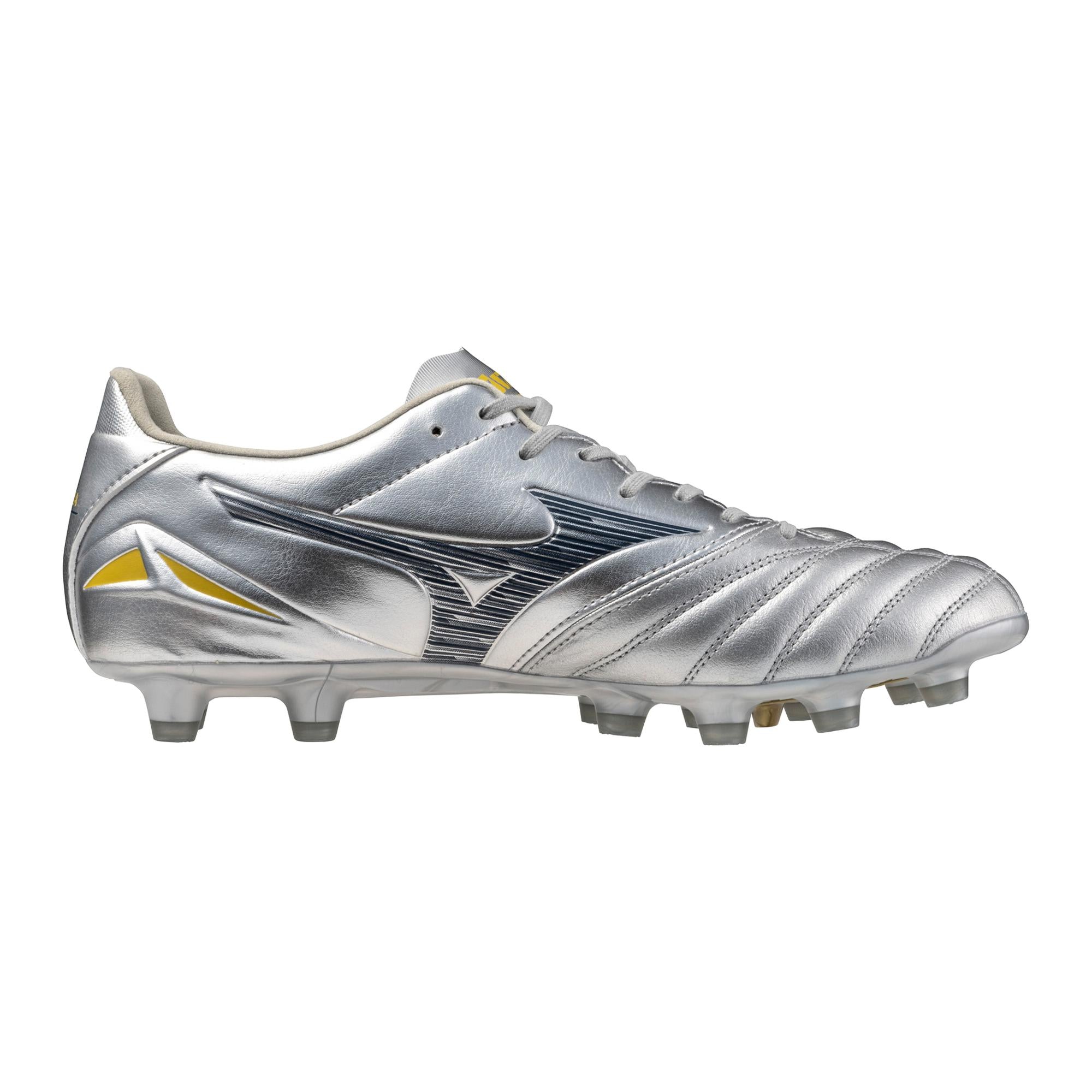 Morelia Neo IV Pro FG Firm Ground KL Soccer Cleat, Platinum Silver