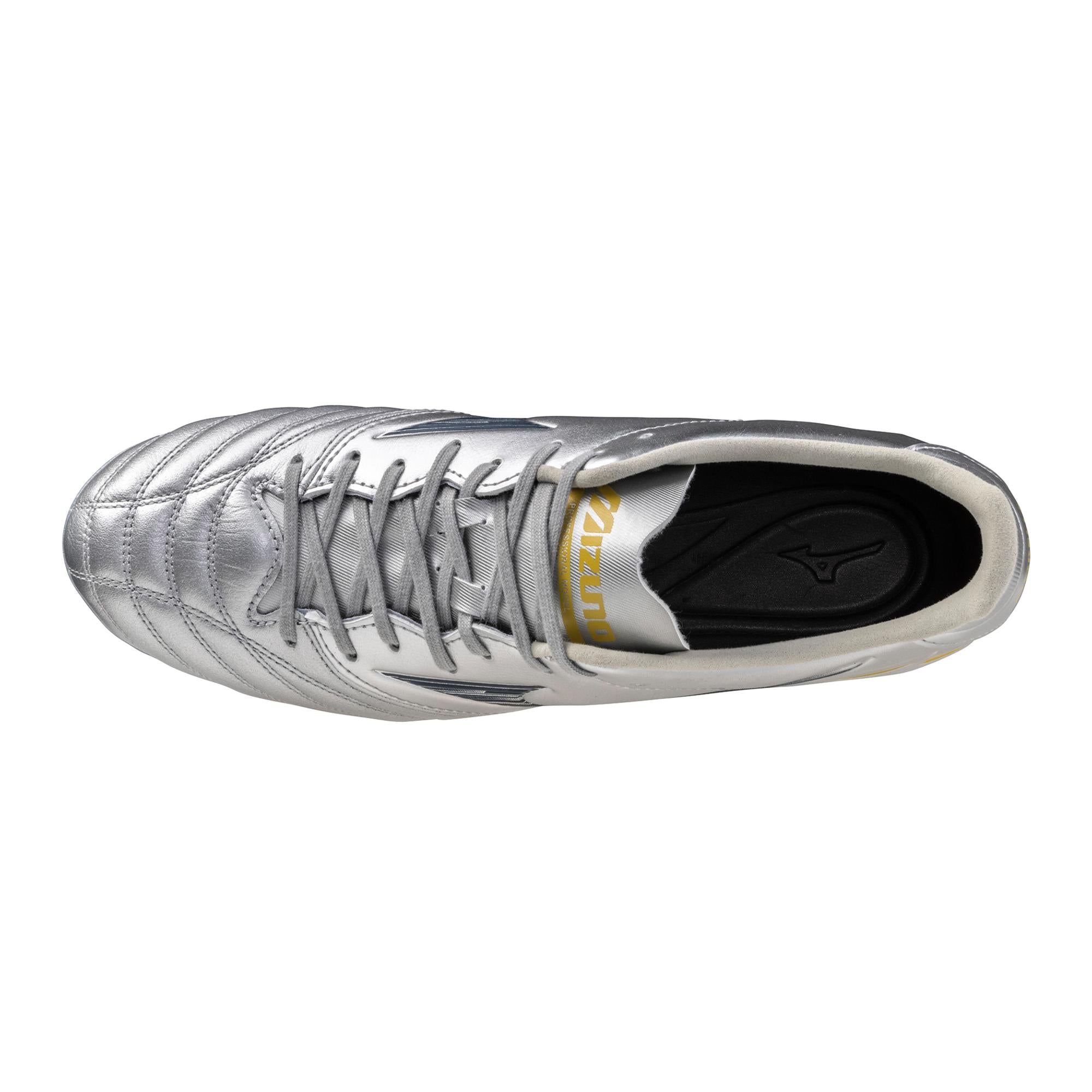 Morelia Neo IV Pro FG Firm Ground KL Soccer Cleat, Platinum Silver