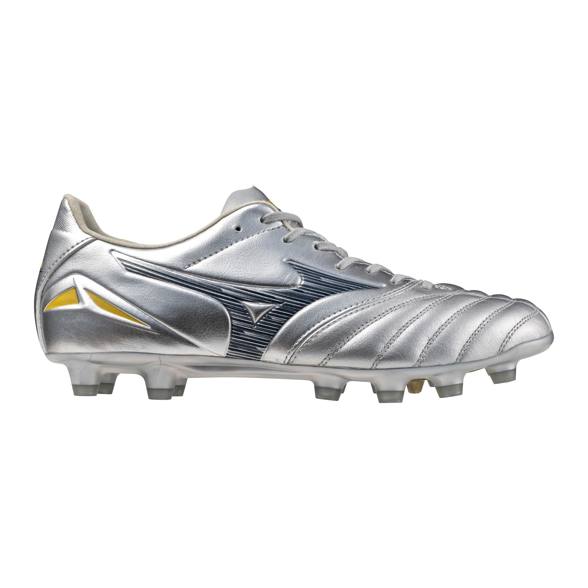 Morelia Neo IV Pro FG Firm Ground KL Soccer Cleat, Platinum Silver