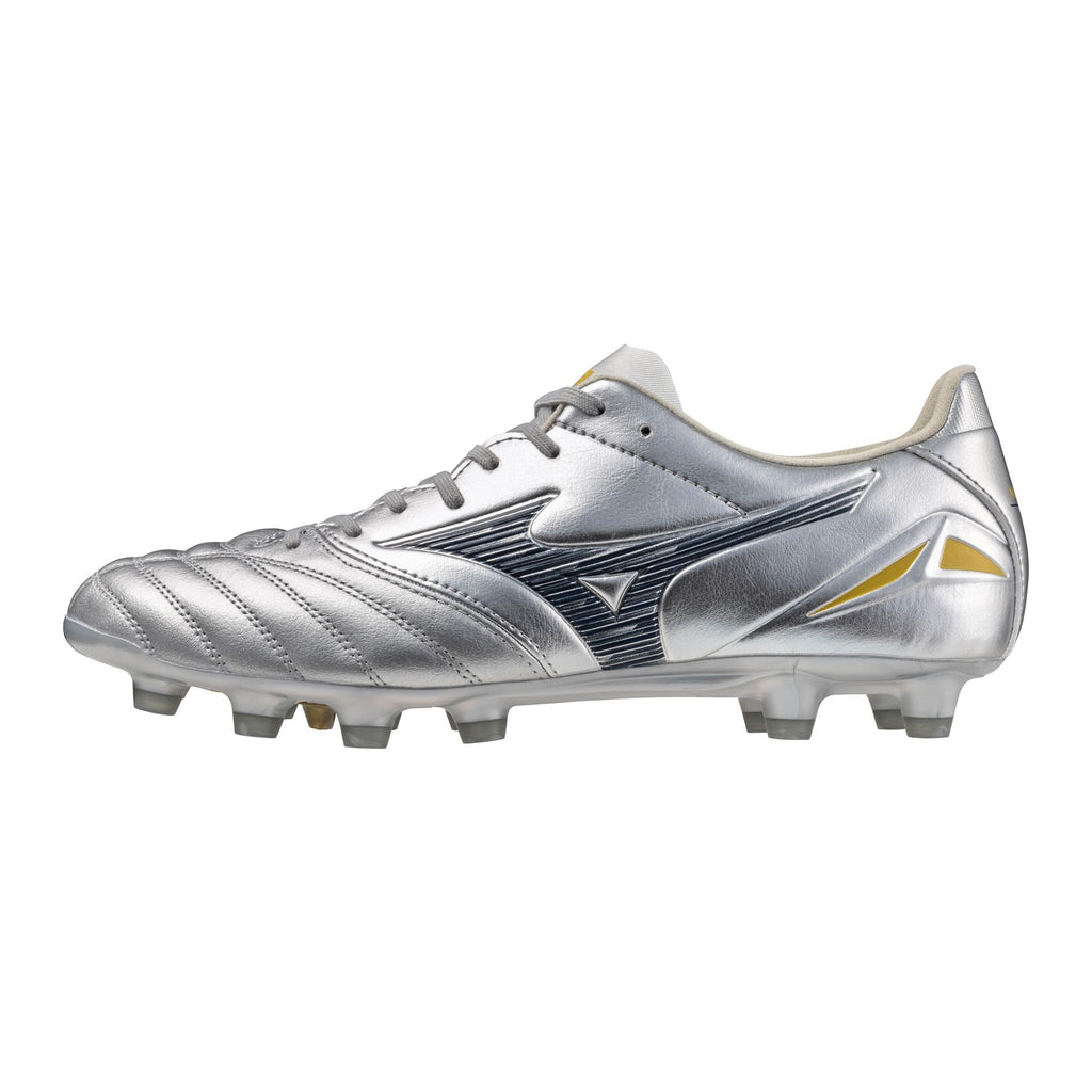 Morelia Neo IV Pro FG Firm Ground KL Soccer Cleat, Platinum Silver