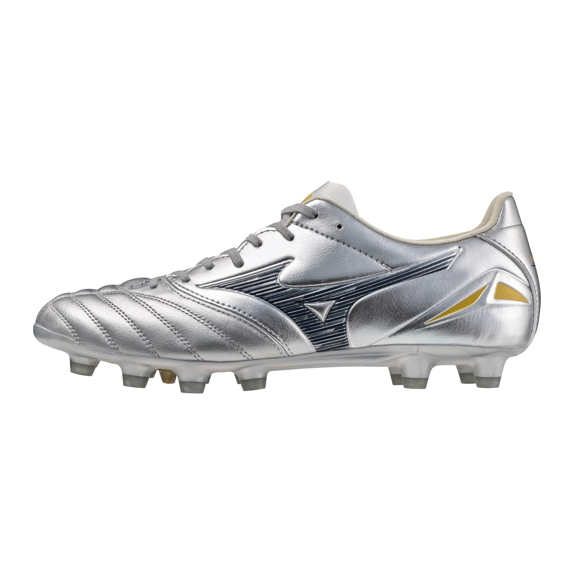 Morelia Neo IV Pro FG Firm Ground KL Soccer Cleat, Platinum Silver