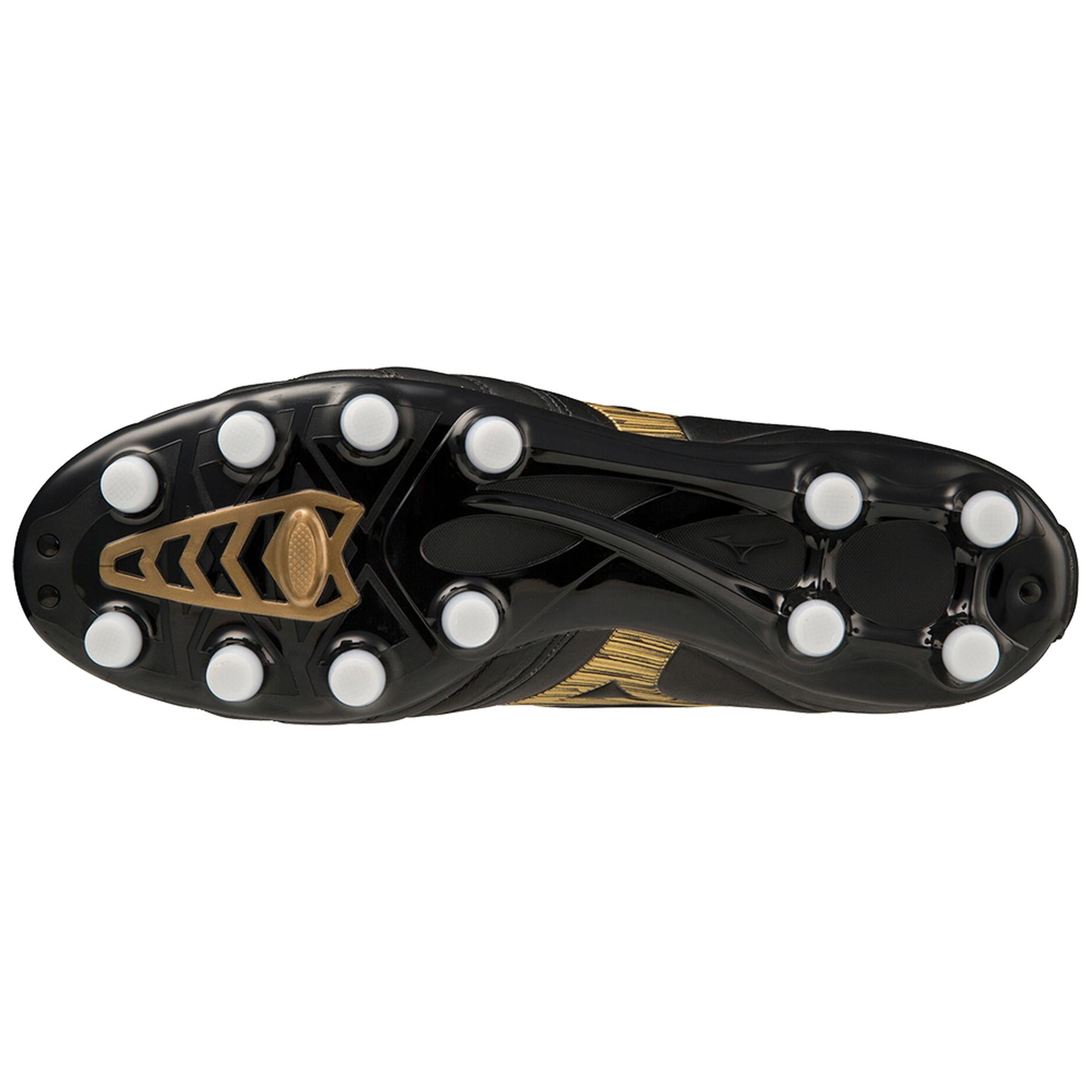 Morelia Neo IV Pro FG Firm Ground KL Soccer Cleat, Black/Gold