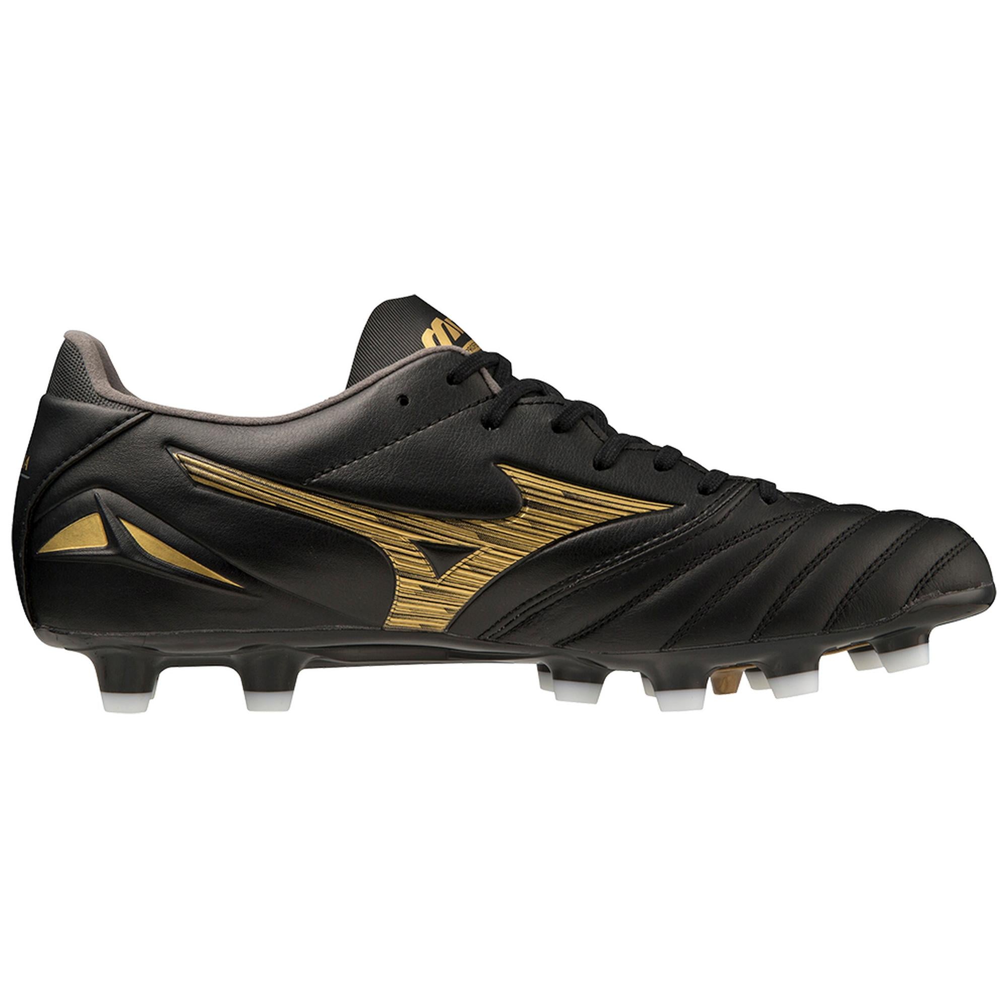 Morelia Neo IV Pro FG Firm Ground KL Soccer Cleat, Black/Gold