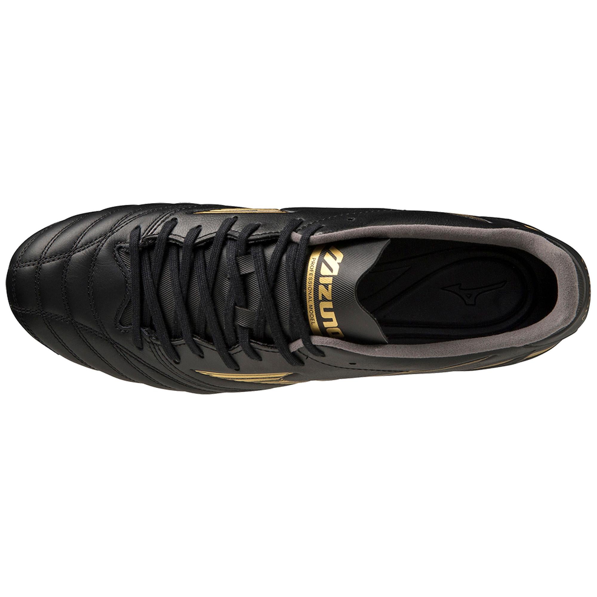 Morelia Neo IV Pro FG Firm Ground KL Soccer Cleat, Black/Gold