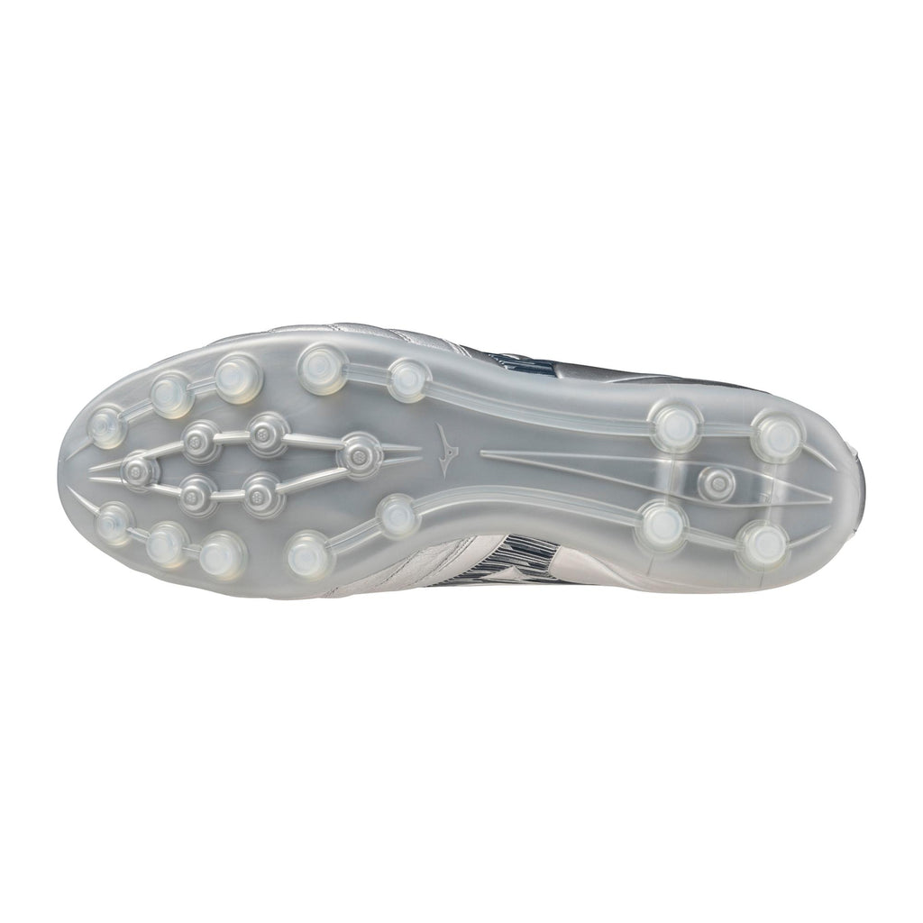 Morelia Neo IV Pro KL AG Artificial Grass Soccer Cleat, Platinum Silver