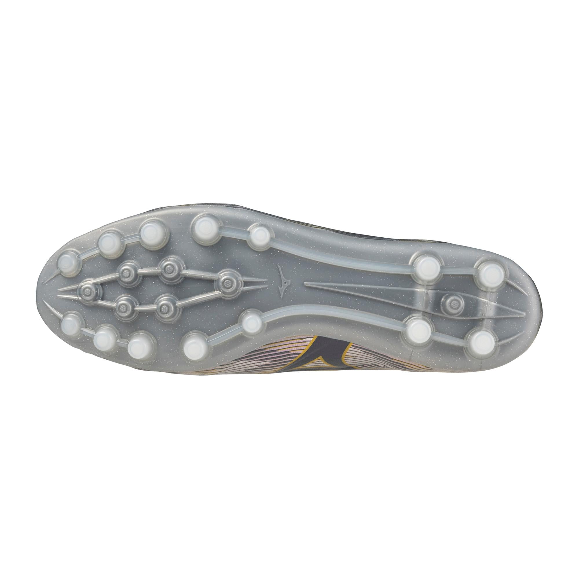 Mizuno Alpha II Japan AG Artificial Grass Soccer Cleat, Platinum Silver