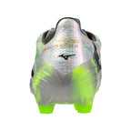 Mizuno Alpha II Elite FG Firm Ground Soccer Cleat, White/Neon Green