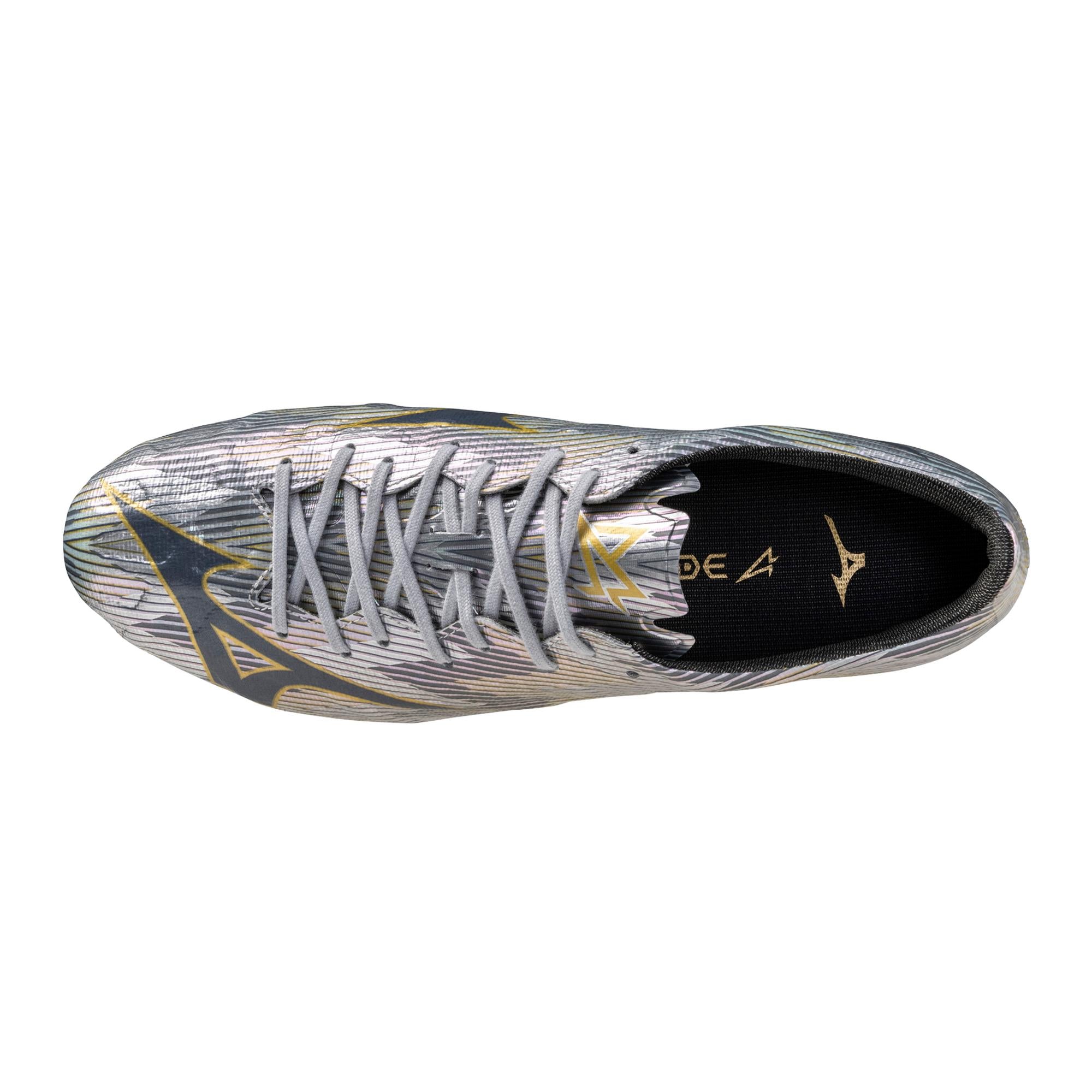 Mizuno Alpha II Elite AG Artificial Grass Soccer Cleat, Platinum Silver