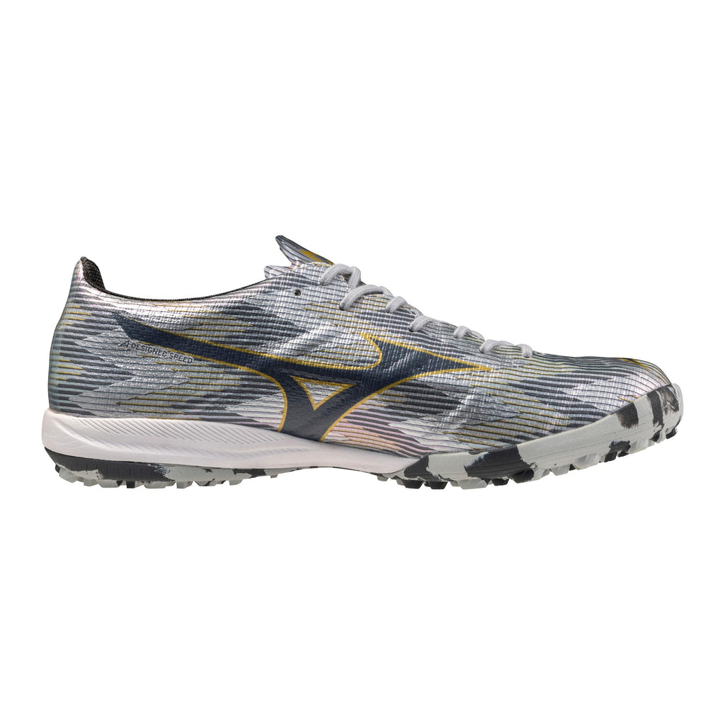 Mizuno Alpha II Elite AS Turf Soccer Shoe, Platinum Silver