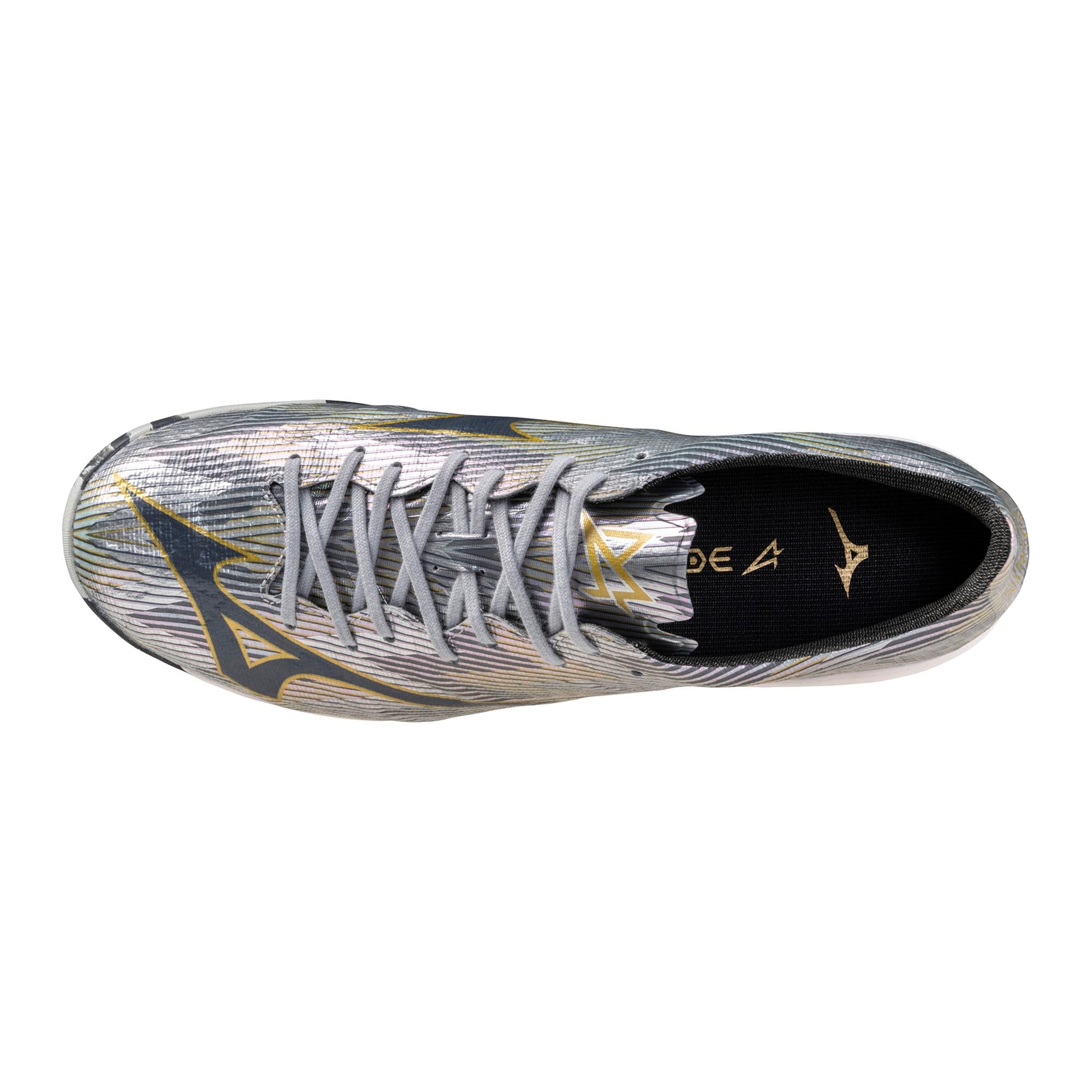 Mizuno Alpha II Elite AS Turf Soccer Shoe, Platinum Silver