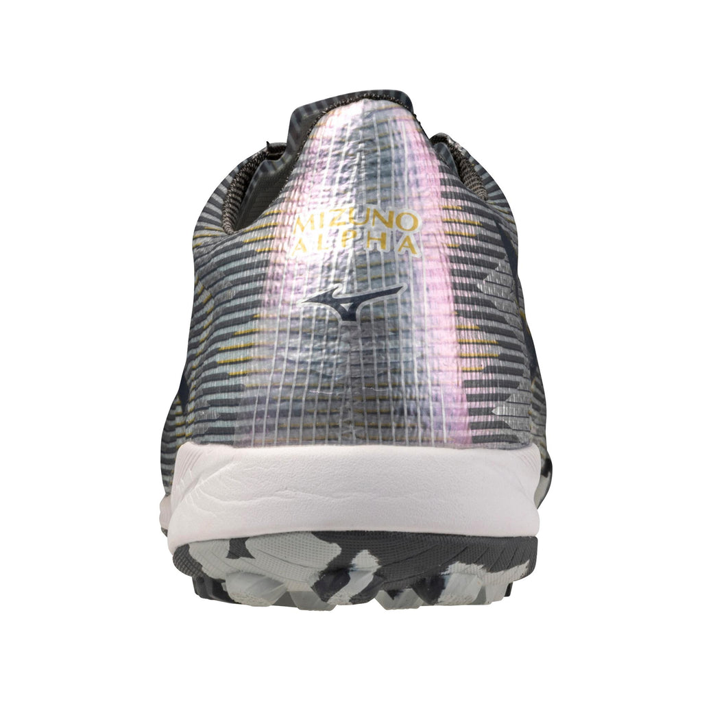 Mizuno Alpha II Elite AS Turf Soccer Shoe, Platinum Silver