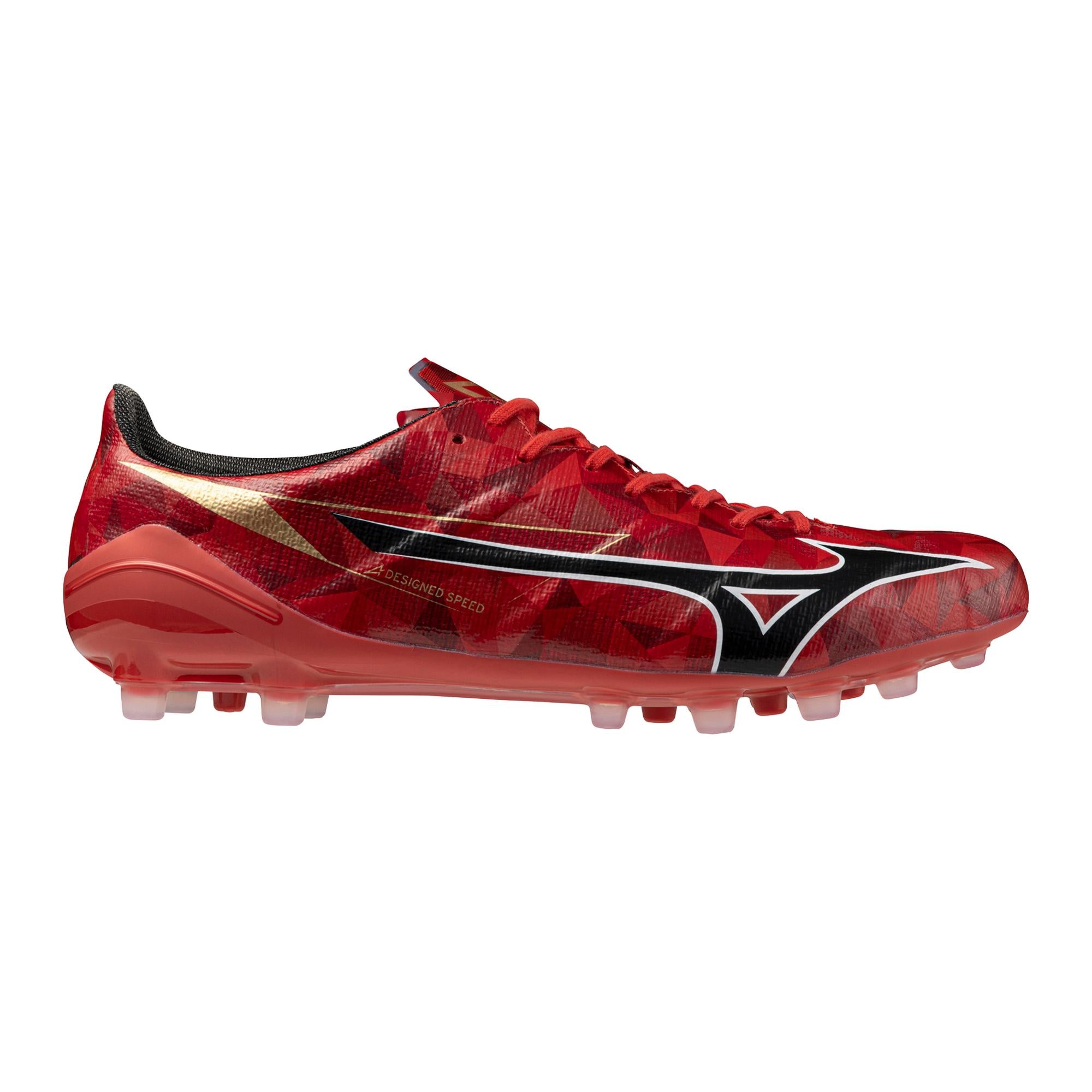 Mizuno Alpha II Elite AG Artificial Grass Soccer Cleat, Red/Black