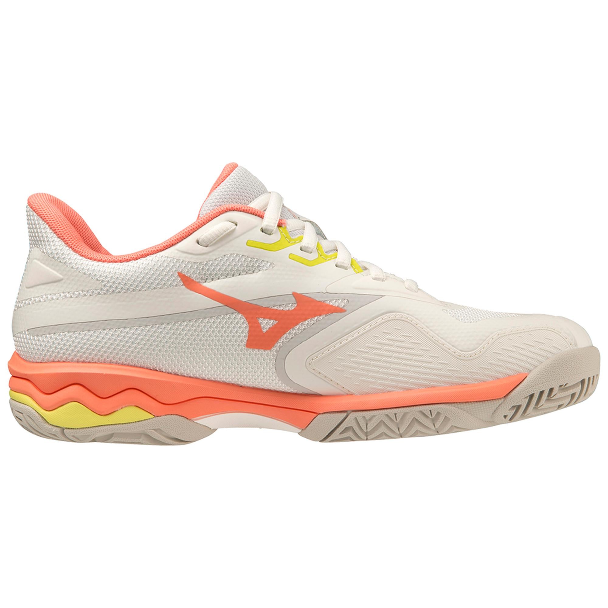Wave Exceed Light 2 AC Women's Tennis Shoe, Snow White/Fusion Coral
