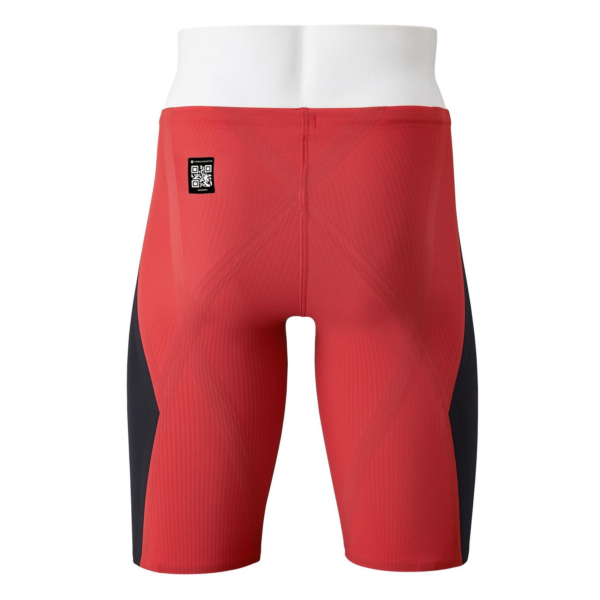 Mizuno Men's GX-Sonic 6 Technical Noble Velocity (NV) Swimsuit, Black/Cherry