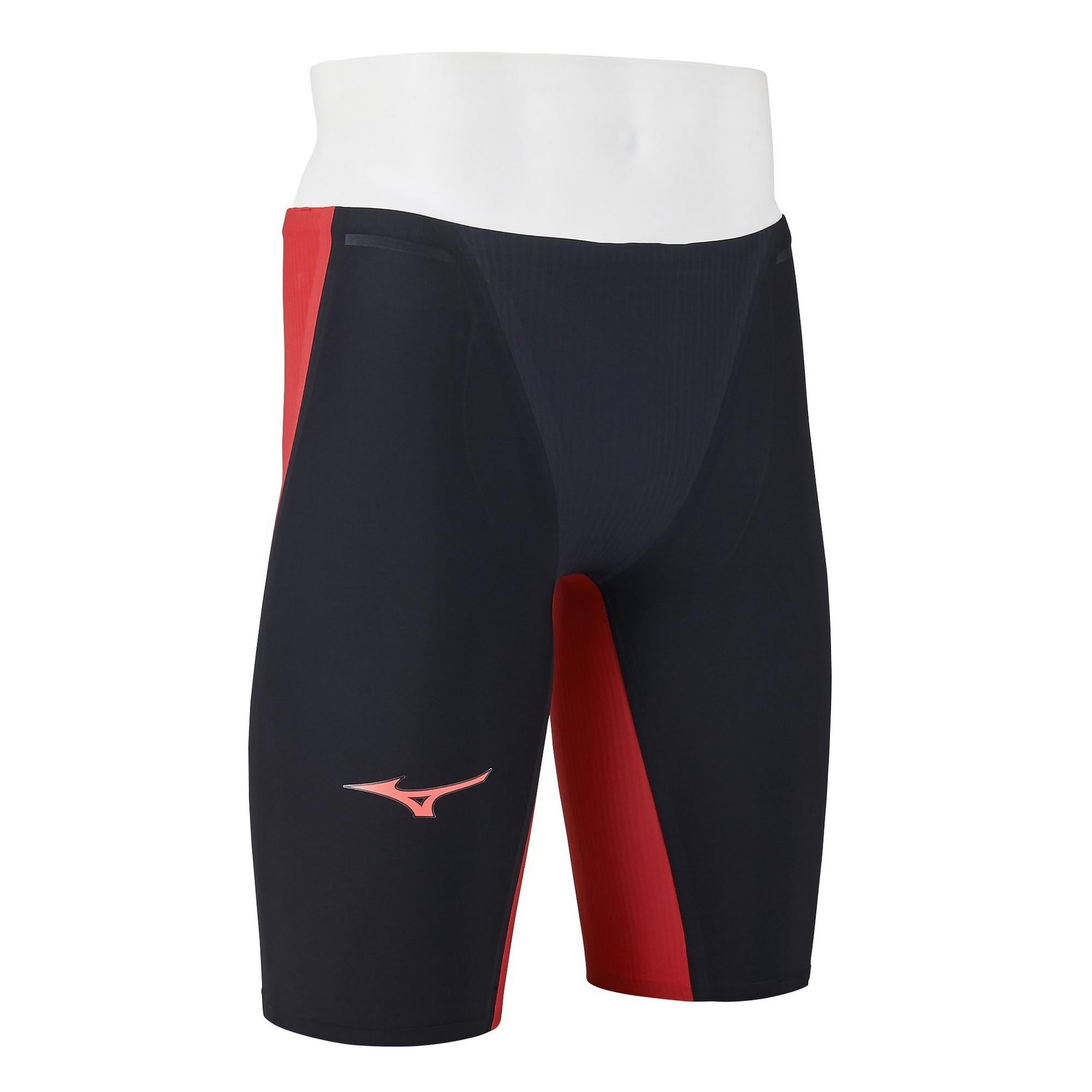 Mizuno Men's GX-Sonic 6 Technical Noble Velocity (NV) Swimsuit, Black/Cherry
