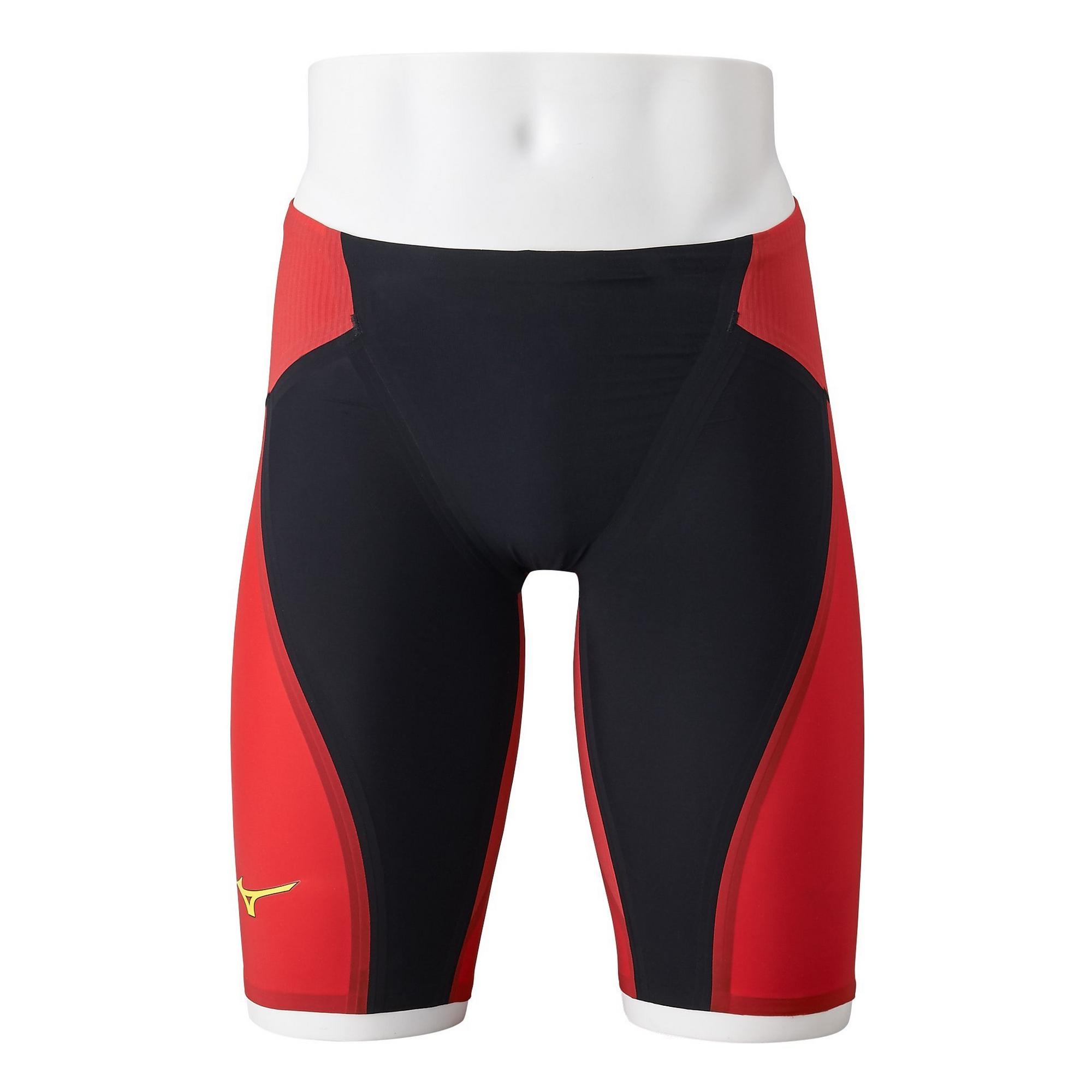 Mizuno Men's GX-Sonic 6 Emotional Techniques (ET) Technical Swimsuit, Black/Cherry