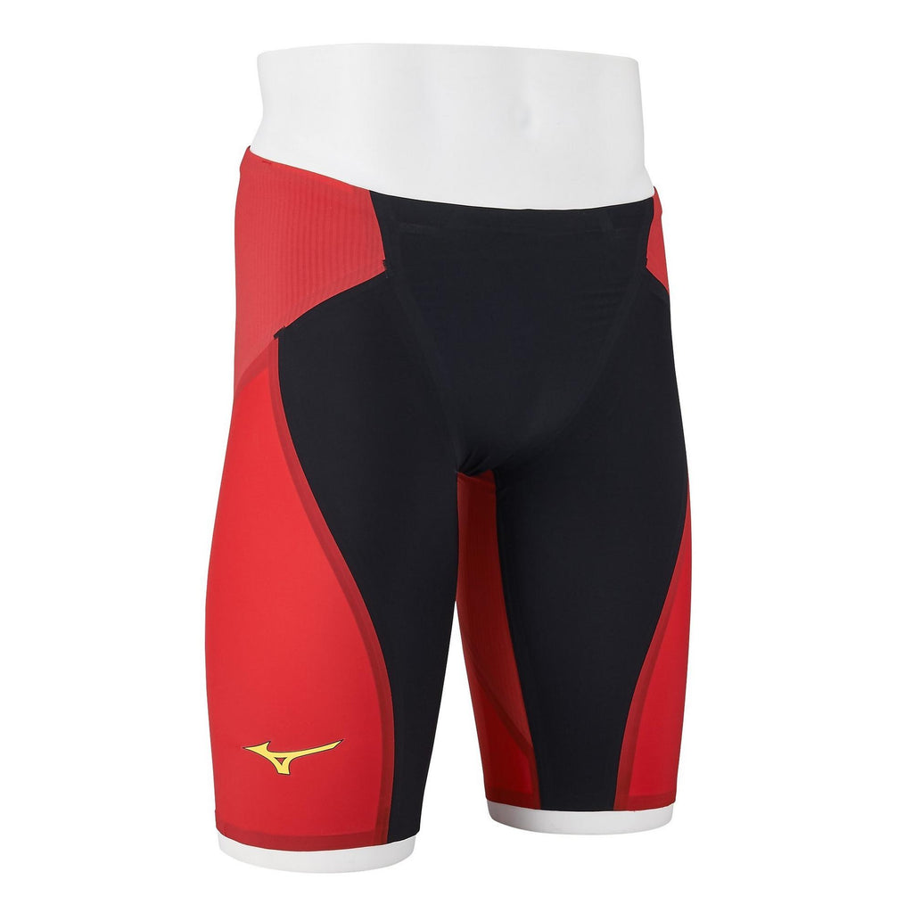 Mizuno Men's GX-Sonic 6 Emotional Techniques (ET) Technical Swimsuit, Black/Cherry