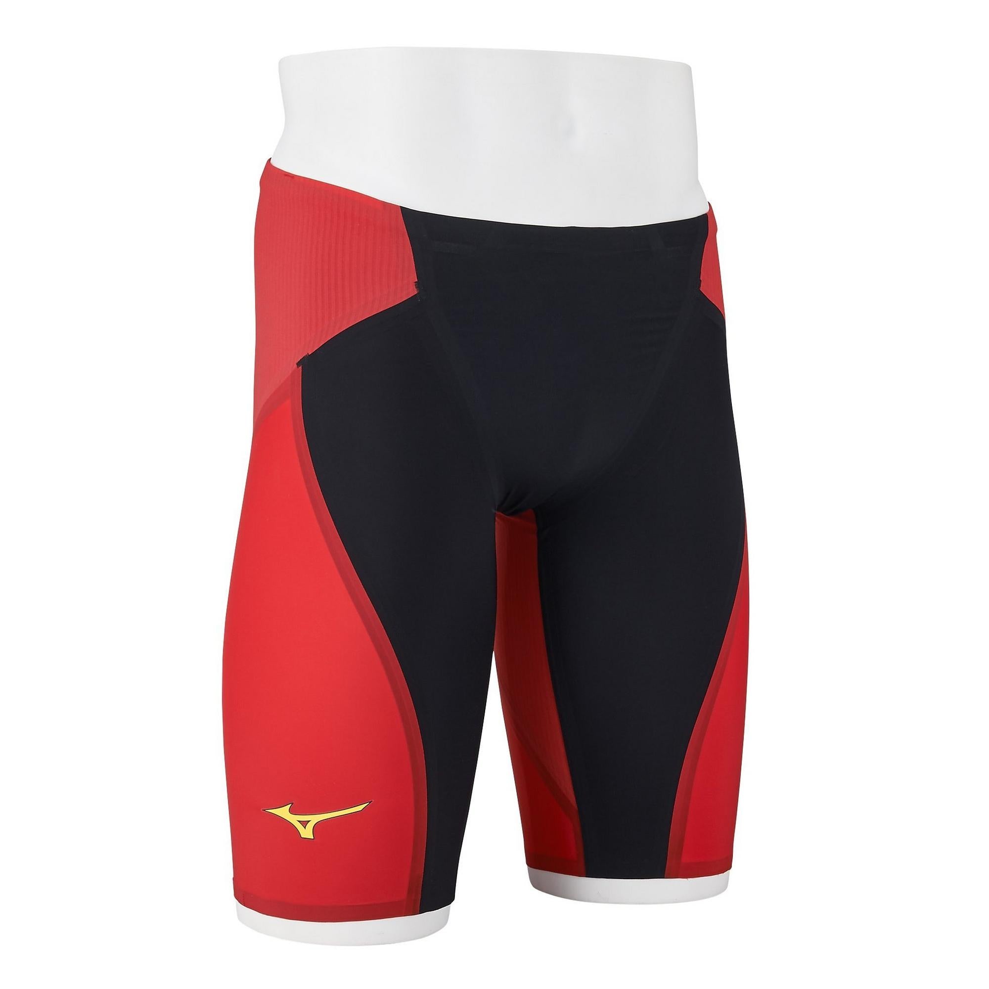 Mizuno Men's GX-Sonic 6 Emotional Techniques (ET) Technical Swimsuit, Black/Cherry